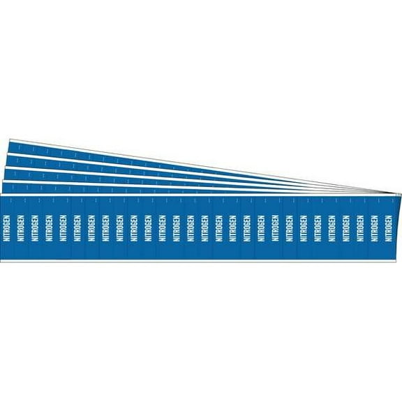 Brady Pipe Marker, Adhesive, White, Nitrogen, PK5, 91997-PK 91997-PK