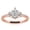 Pink, variant on 1 Carat Moissanite Princess Shape - Vintage Engagement Ring In 18K Yellow Gold Plating for Women