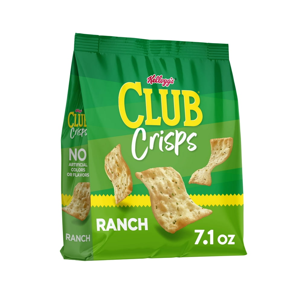 Kellogg's Club Cracker Crisps, Ranch, Baked Snacks, 7.1oz