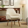 thumbnail image 1 of Roundhill Furniture Tuchico Contemporary Fabric Accent Chair, Tan, 1 of 10