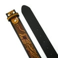 thumbnail image 3 of Classic Western Denim Design Leather Bull-head Design Snap Button Belt Men's Women-No Buckle, 3 of 3