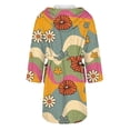 thumbnail image 5 of Women's Fleece Plush Robe Long Warm Plush Bathrobe Loungewear Jacket Printed Comfort Robe, 5 of 5