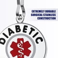 thumbnail image 5 of Divoti 1.25" Dual-Sided Stainless Steel Medical Alert Bag Tag - DIABETIC-ALERT / Polished Stainless - Zipper Pull, 5 of 6