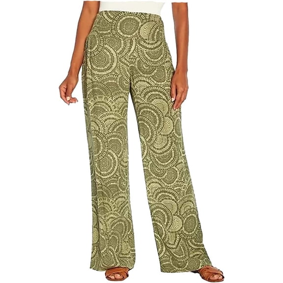 Three Dots Womens Printed Pant,Woodland Mosaic,Medium