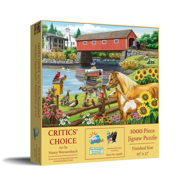 SUNSOUT INC - Critics' Choice - 1000 pc Jigsaw Puzzle by Artist: Nancy Wernersbach - Finished Size 20" x 27" - MPN# 63068
