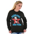 thumbnail image 3 of Betty Boop Cartoon Fabulous and Free Women Plus Size Sweatshirt Brisco Brands 4X, 3 of 5