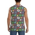 thumbnail image 4 of Balery Daisies Flowers Men's Sleeveless Muscle Shirts Workout Tank Top, Moisture Wicking, Odor Protection-, 4 of 8
