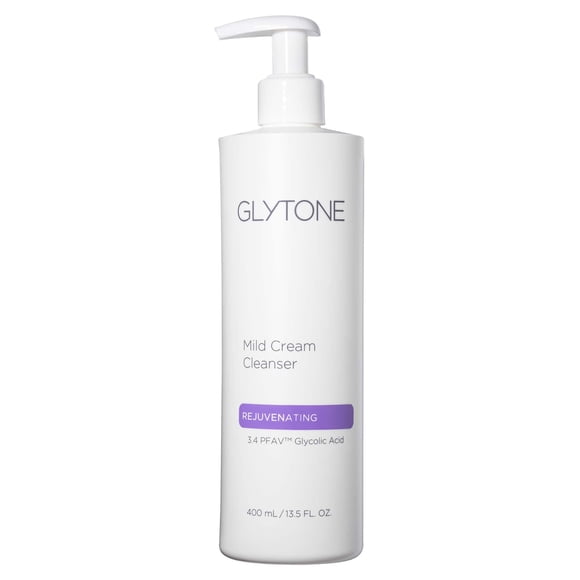 Limpiador facial Glytone, crema limpiadora suave, 400 ml con ácido glicólico