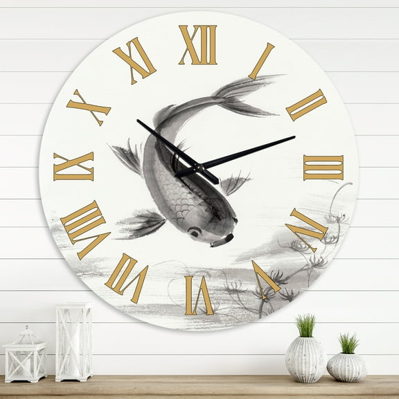 Designart 1 in Quartz Coastal Wall Clock