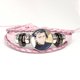 thumbnail image 3 of Jujustu Kaisen-pulsera de cuero rosa, brazalete multicapa con botón de cabujón de cristal, Gojo Satoru, Choso Geto, 3 of 5