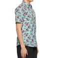 thumbnail image 5 of Unique Bargains Men's Summer Button Floral Cotton Short Sleeve Hawaiian Shirt 36 Mint, 5 of 8