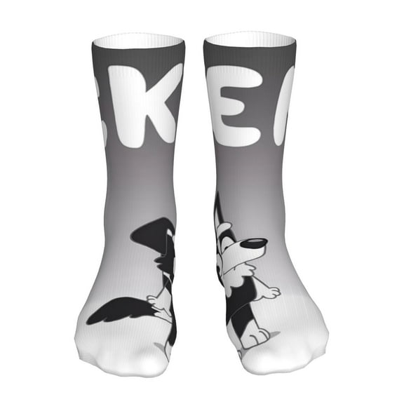 Saiise Bluey Funny Socks Men Women Adults Novelty Graphic Crew Tube Socks Crazy Design Casual Dress Socks for Sports,Running,Travel