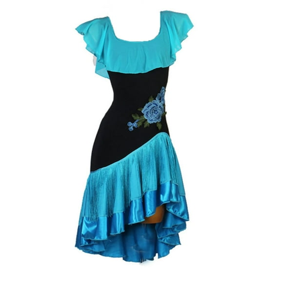 Sleeveless Latin Dance Dresses for Women. For cha cha, waltz performance, salsa. Ballroom competition dress.