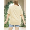thumbnail image 7 of XCHQRTI Leopard Be Kind Shirt for Women Plus Size Graphic Tees Short Sleeve Tops, 7 of 7