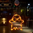 thumbnail image 1 of Guirnalda de luces LED para ventana de Halloween, lámpara con ventosa, Araña de calabaza, murciélago, decoración de ambiente, 1 of 4
