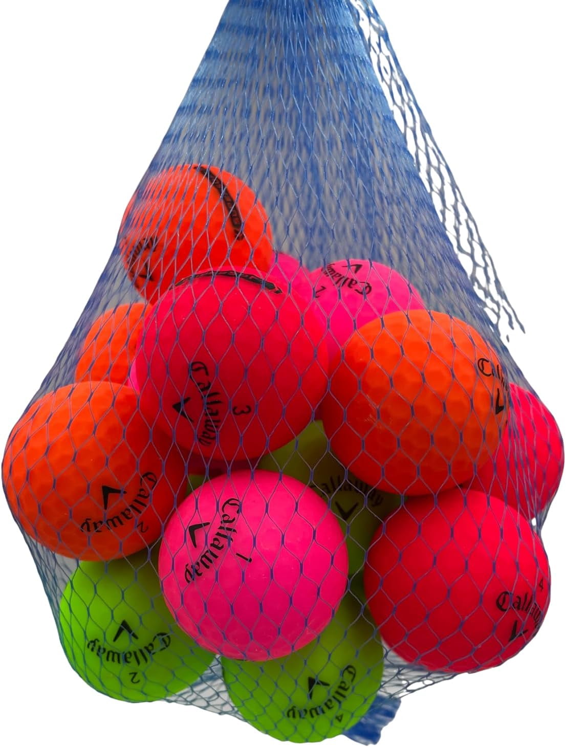 Golf Ball Planet - Supersoft Matte Color Mix Recycled Golf Balls for Callaway 5A/Mint (24 Pack)