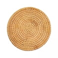 thumbnail image 1 of Posavasos para bebidas,Posavasos de ratán natural hecho a mano para bebidas,Portavasos de ratán tejido con mantel individual redondo,Esterilla para tetera resistente al calor,soporte para, 1 of 8