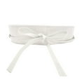 thumbnail image 2 of Eosunjian Waist Belt Firm Soft Faux Leather Self Tie Wide Waist Band for Women White Straps style, 2 of 13