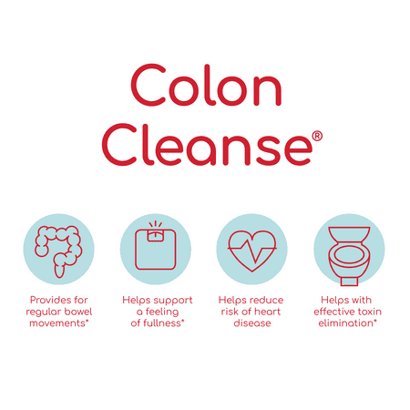 Health Plus Colon Cleanse Digestive Support | All Natural Daily Fiber for Toxin Elimination To Reduce Bloating | Psyllium Husk | Supports Heart Health | 200 Capsules, 33 Servings