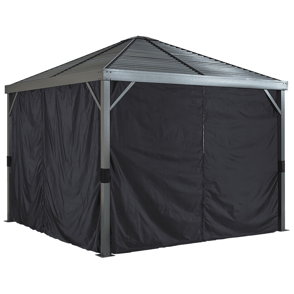 Sojag SANIBEL 10' x 10' Gazebo Polyester Privacy Curtains Kit Walmart
