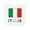 AA-White, variant on Inktastic Italy Flag & Italia Black Border Baby Terry Cloth Bib