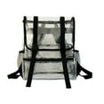 thumbnail image 1 of Transparent PVC Student Backpack Large Capacity Sports Knapsack for Work (Grey), 1 of 10