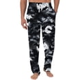 thumbnail image 2 of Satingcolo Men's Pajama Pants Halloween Skulls Black Sleep Bottoms Lounge Sleepwear Pockets Drawstring, 2 of 6