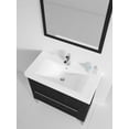 thumbnail image 6 of Fine Fixtures - Modern Black Marble 36" Bathroom Vanity Set,Chrome Hardware, vitreous China Sink Top, 6 of 8