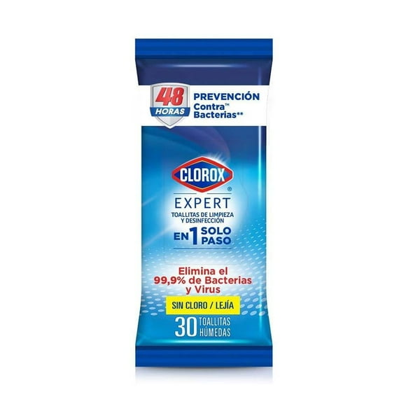 Toallitas desinfectantes Clorox expert 30 pzas