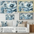 thumbnail image 4 of Designart "The Bliss Of Blue And Grey Poppies" Flowers Wall Art Living Room, 4 of 7