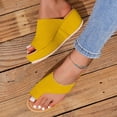 thumbnail image 6 of ibiyuan Leather Flip Flops for Women Thong Sandals for Women Non- Rubber Sole Indoor Slippers Flexible Orthofeet Shoes for Women, 6 of 8