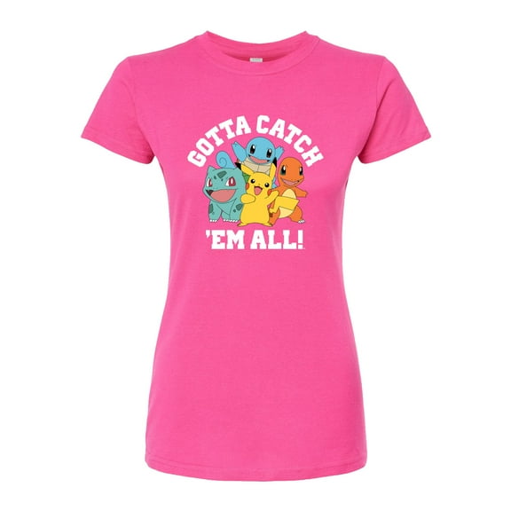 Pokémon - Gotta Catch Em All Group - Juniors Fitted Graphic T-Shirt