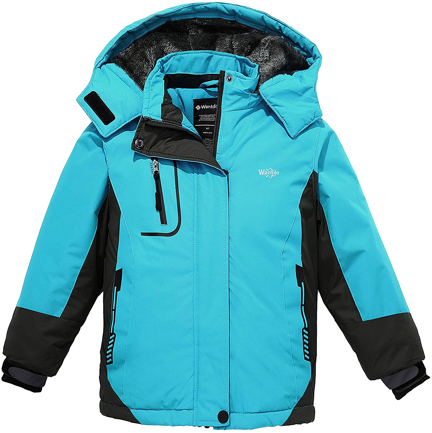 Wantdo Girl's Windproof Ski Jacket Kid's Fleece Lined Winter Coat Light  Blue Size 10/12 - Walmart.com