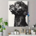 thumbnail image 4 of Black White Curly Poodle Ink Sketch Canvas Print, Pet Dog Lover Classic Home Wall Decor Art, 4 of 8