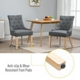 thumbnail image 5 of HomCom Dining Chair, Set of 2, Light Gray, 5 of 9