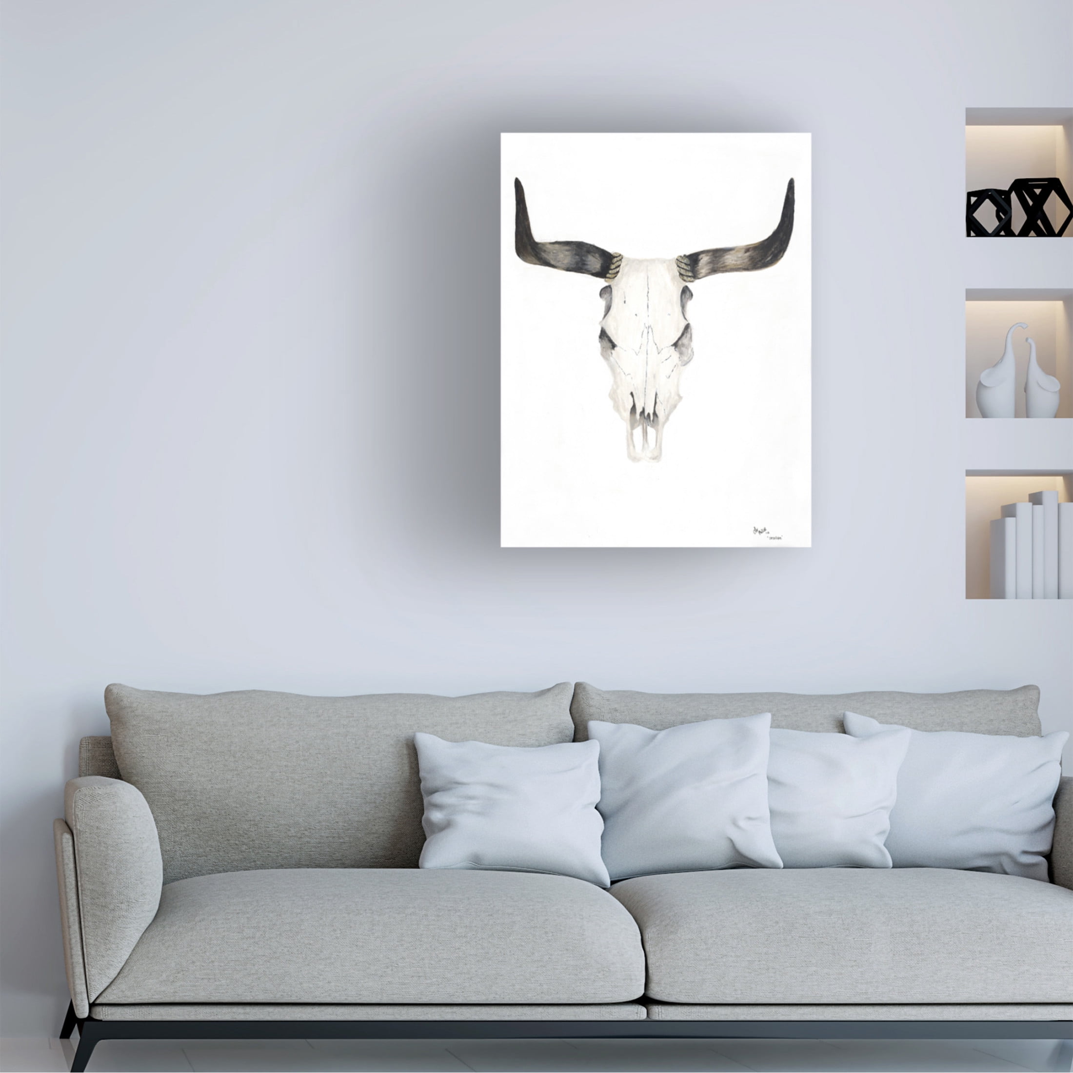 Canvas Wall Art - Lor Muller 'Desolate Min' Wall Art for Living Room, Bedroom, or Office Décor by Trademark Fine Art - 18 x 24 Inches
