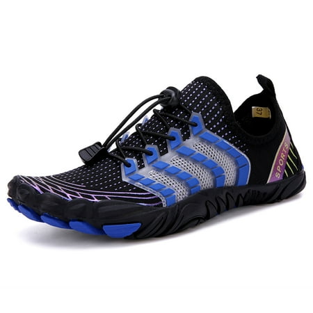 

Hicooer Coolcsea Water Shoes Men s Women s Swim Shoes Outdoor Beach Barefoot Quick-Dry Aqua Pool Socks Swimming Yoga Surfing Exercise Black Blue