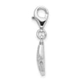 thumbnail image 2 of FB Jewels Sterling Silver Polished w/ CZ Moon and Star Lobster Clasp Charm, 2 of 3