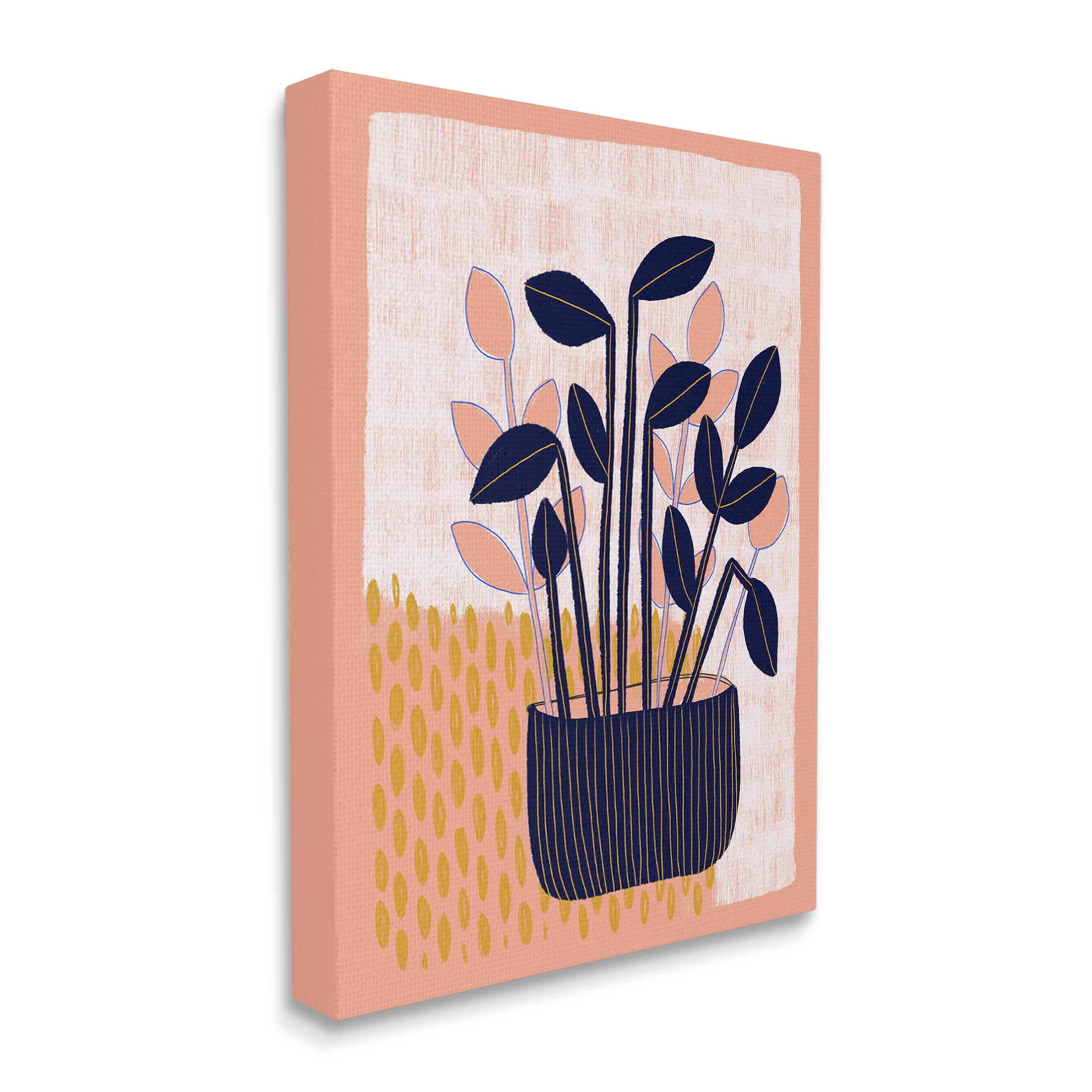 Stupell Industries Modern Patterned Potted Plant Graphic Art Gallery Wrapped Canvas Print Wall Art, Design by Birgit Maria Kiennast