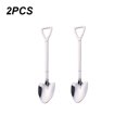 thumbnail image 1 of Cuchara de café de acero inoxidable 410 de 4 Uds., cuchara de pala Retro para helado, cuchara de té creativa, vajilla, Bar, herramienta, juego de cubiertos, cucharas Tan Jianjun  unisex, 1 of 2
