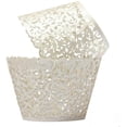 thumbnail image 1 of 100 PCS Tazas de papel para pasteles artísticos para hornear Little Vine Lace Corte con láser Envoltorios antideslizantes para magdalenas Tazas para hornear Soportes para muffins Cubierta protectora, 1 of 7