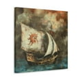 thumbnail image 2 of Boats on Ocean Waves - Canvas, 2 of 10