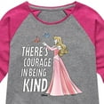 thumbnail image 3 of Disney Princess - There's Courage In Being Kind - Toddler & Youth Girls Raglan Graphic T-Shirt, 3 of 5