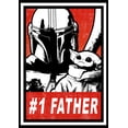 thumbnail image 2 of Men's Star Wars: The Mandalorian #1 Father Din Djarin and Grogu Graphic Tee Black 3X Large, 2 of 5