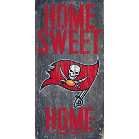 Tampa Bay Buccaneers Wall - Tampa Bay Buccaneers 6'' x 12'' Home Sweet Home Sign - No Size