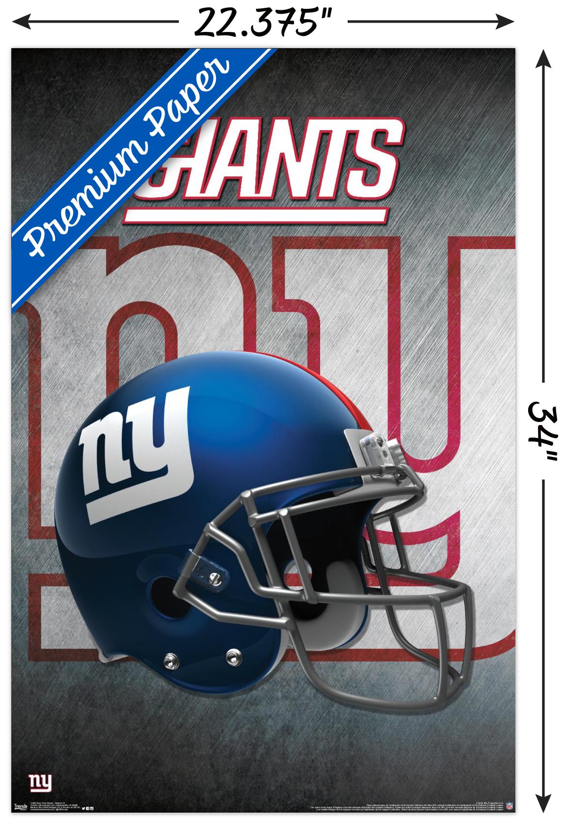 NFL New York Giants - Helmet 16 Wall Poster, 22.375" x 34"