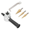 thumbnail image 4 of Cobalt Step Drills Bit, Aluminum Alloy Cutter Easily Operate Dual Straight Grooves Double Head Metal Nibbler  For Drilling, 4 of 8