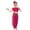 Hot Pink, variant on Kids Arabian Belly Dance Costume Set Puff Sleeve Crop Top and Flowy Chiffon Harem Pants Outfits for Stage Performances (2-3T,Sky Blue)