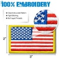 thumbnail image 3 of Anley Tactical USA Flag Embroidered Patches (2 Pack) - 2"x 3" American US Flag Military Uniform Sew On Emblem Patch - Loop & Hook Fasteners Attach to Tactical Hats, Garment & Gears, 3 of 7