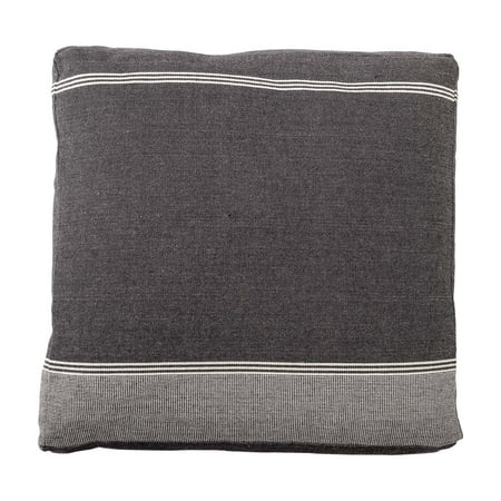 Blooms Stripe - Sprinkle & Bloom Black and Gray Striped Floor Pillow